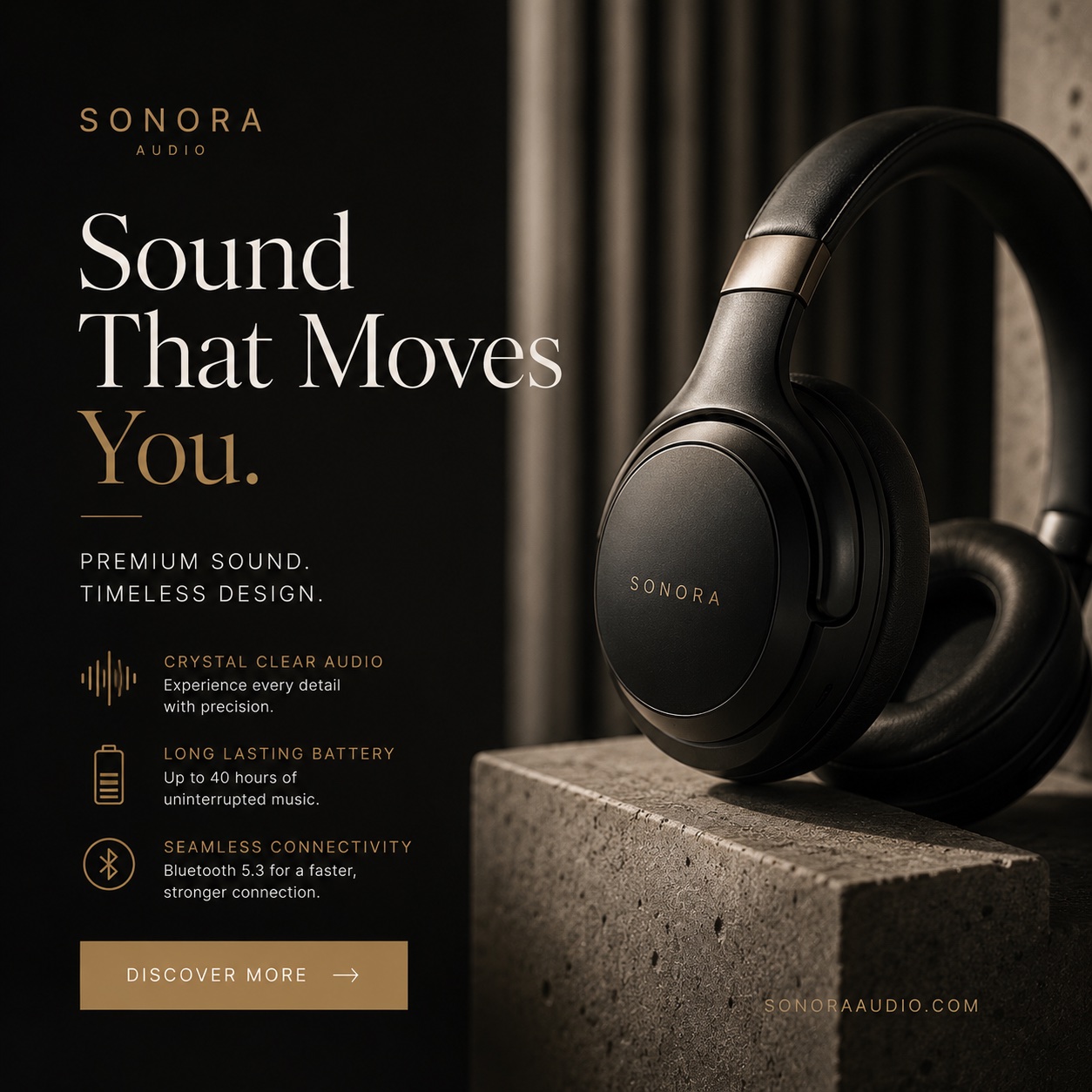 Premium audio social media campaign post